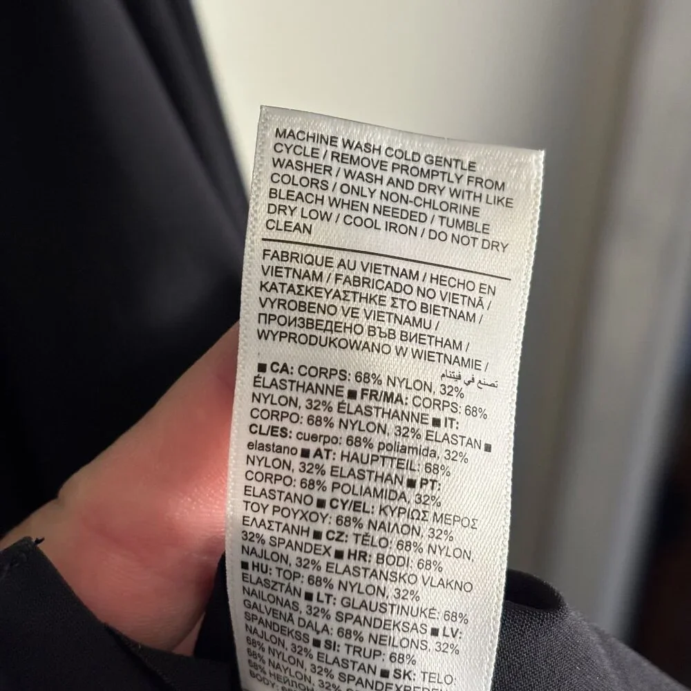 Athleta Black Midi Shirt Dress W/ Collar & Long Sleeves Button Front Size M - Picture 11 of 14